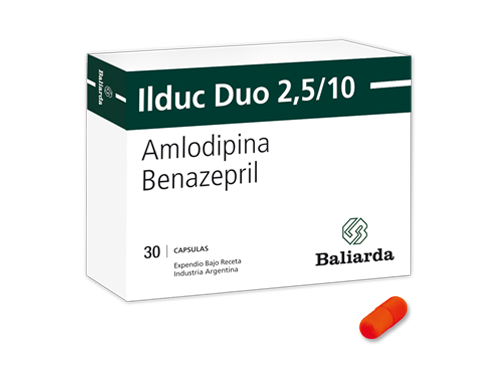 Ilduc Duo_2,5-10_10.png Ilduc Duo Amlodipina Benazepril Amlodipina angiotensina Antihipertensivo Benazepril bloqueante de canales de calcio Hipertensión arterial IECA Ilduc Duo tensión arterial